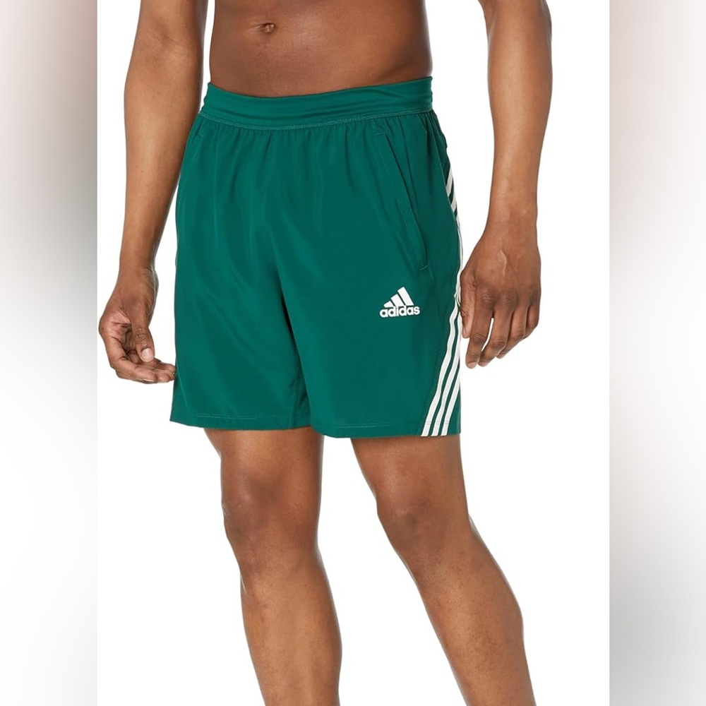 adidas Men's Aeroready 3-Stripes 8-inch Shorts size XL Emerald Green like new